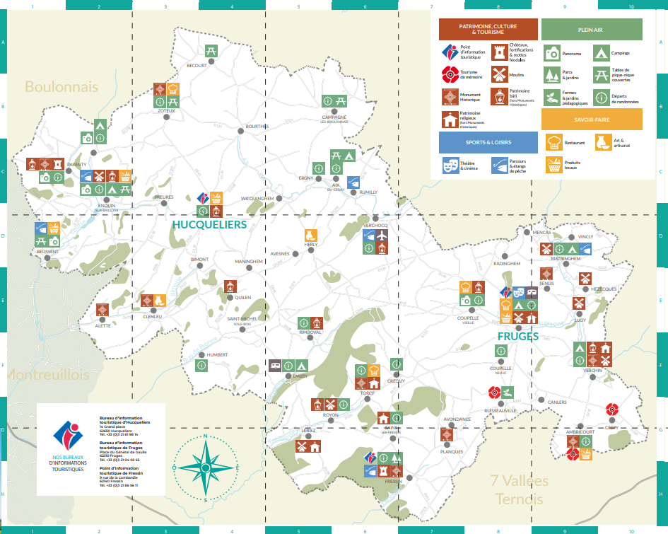 CARTE TOURISTIQUE HAUT-PAYS D’OPALE 2023