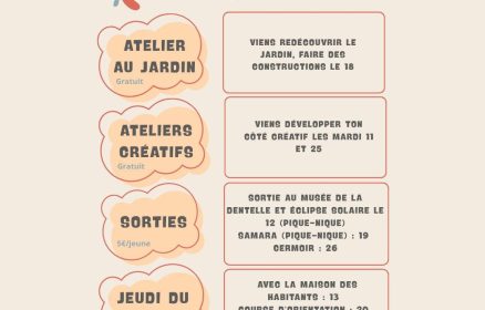 Animations jeunesse proposé par A L&rsquo;Air Libre
