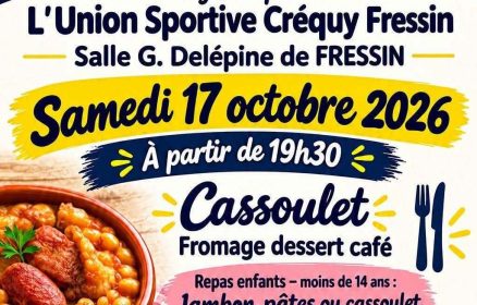 Repas et soirée dansante organisé par l&rsquo;Union Sportive Créquy Fressin