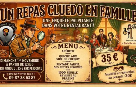 Un repas cluedo en famille au Repère de Torcy