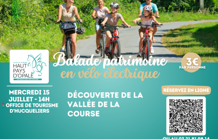 Visite guidée en vélo électrique – Mercredi 15 juillet
